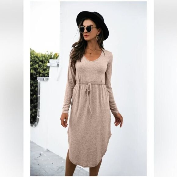 Anna Kaci ANALIA MINI DRESS Tan Size Small - Picture 2 of 14